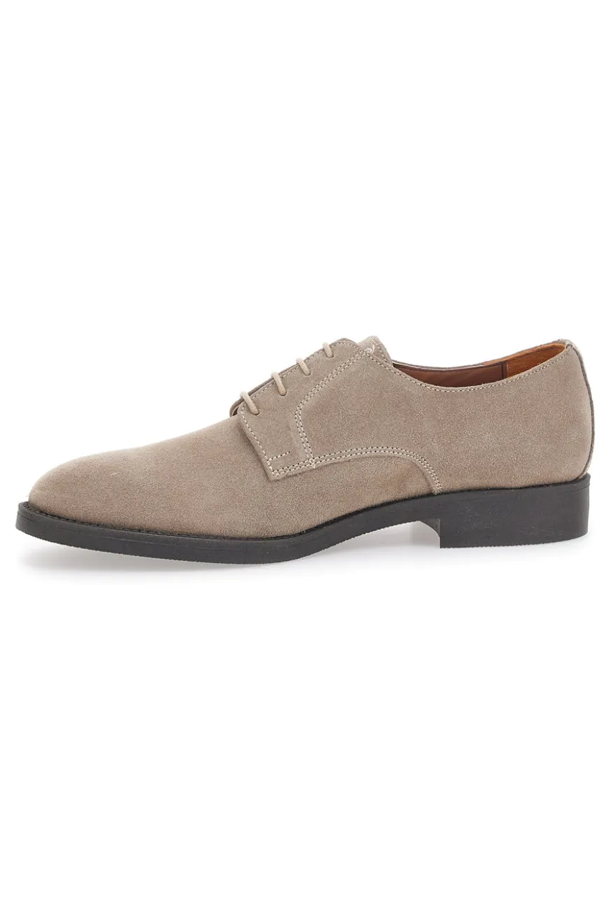 Scarpe Stringate Beige Vera Pelle Longford 600
