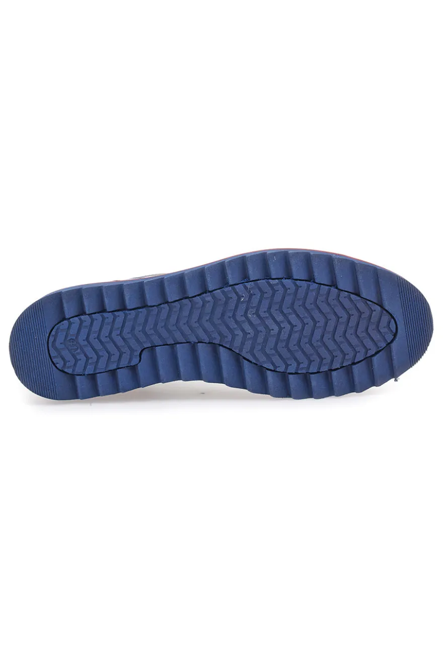 Scarpe Stringate Bianche e Blu In Vera Pelle Made in Italy Pittarello Plus PT325