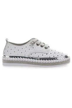 Scarpe Stringate Bianche con Strass Cafè Cost 23011