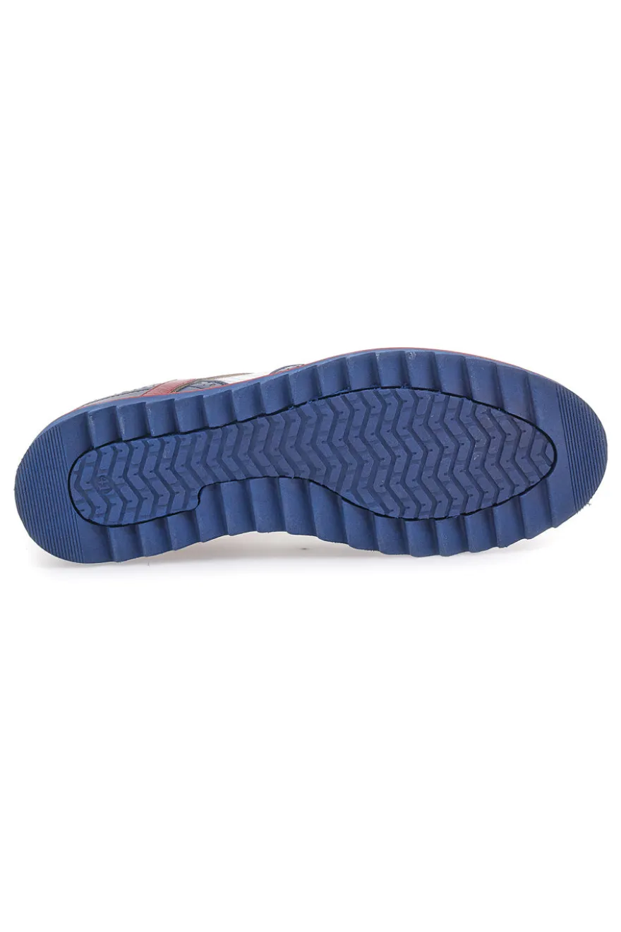 Scarpe Stringate Bianche e Blu In Vera Pelle Made in Italy Pittarello Plus PT321