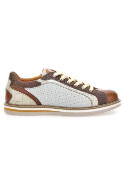 Scarpe stringate bianche con dettagli stampa cocco Pittarello Eco 26122922 da Uomo | Pittarello