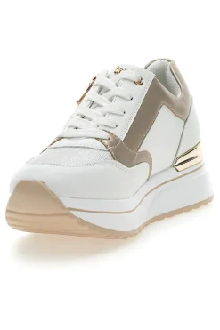 Scarpe Stringate Bianco con Tomaia Decorata INBLU 426 IN