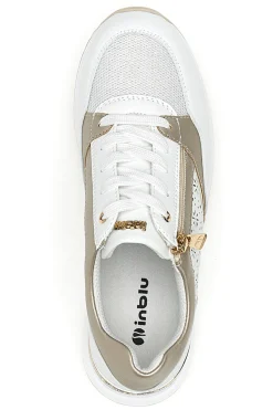 Scarpe Stringate Bianco con Tomaia Decorata INBLU 426 IN