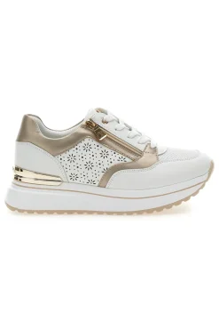 Scarpe Stringate Bianco con Tomaia Decorata INBLU 426 IN