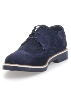 Scarpe Stringate Blu In vera Pelle Scamosciata Pittarello 1112
