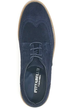 Scarpe Stringate Blu In vera Pelle Scamosciata Pittarello 1112