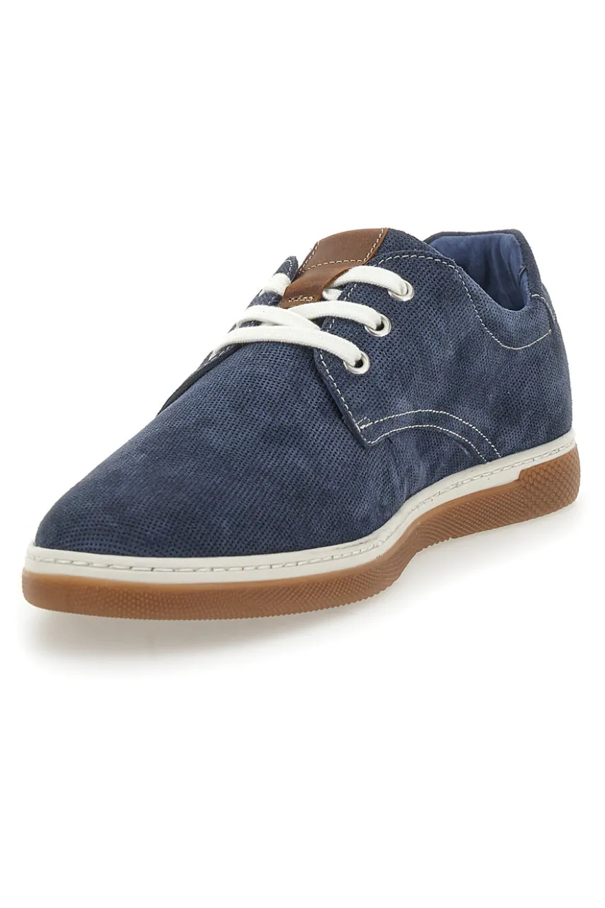 Scarpe Stringate Blu con Tomaia Traforata in Pelle PITTARELLO ECO 200012