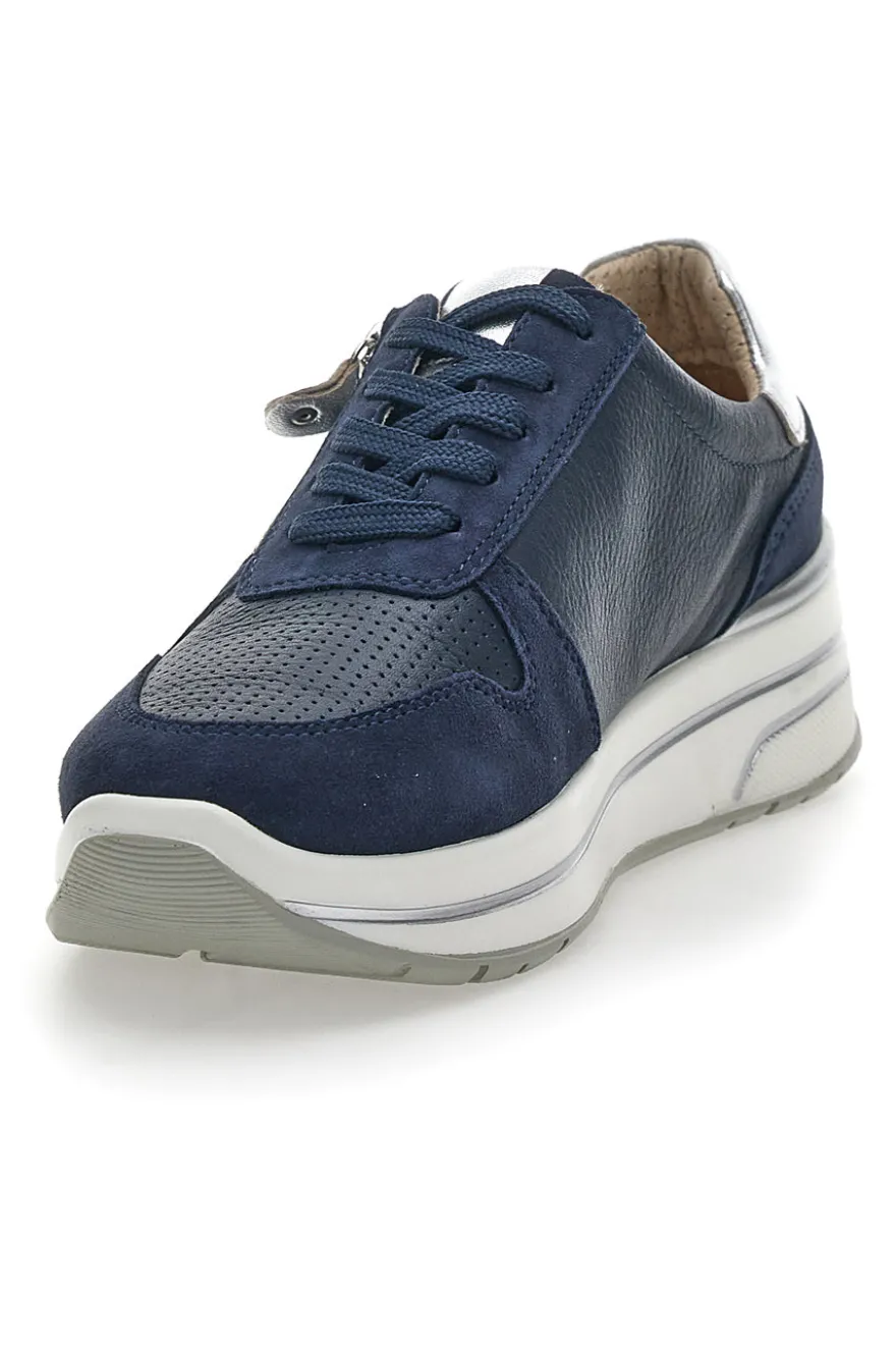 Scarpe Stringate Blu Con Platform Pittarello Active 2302