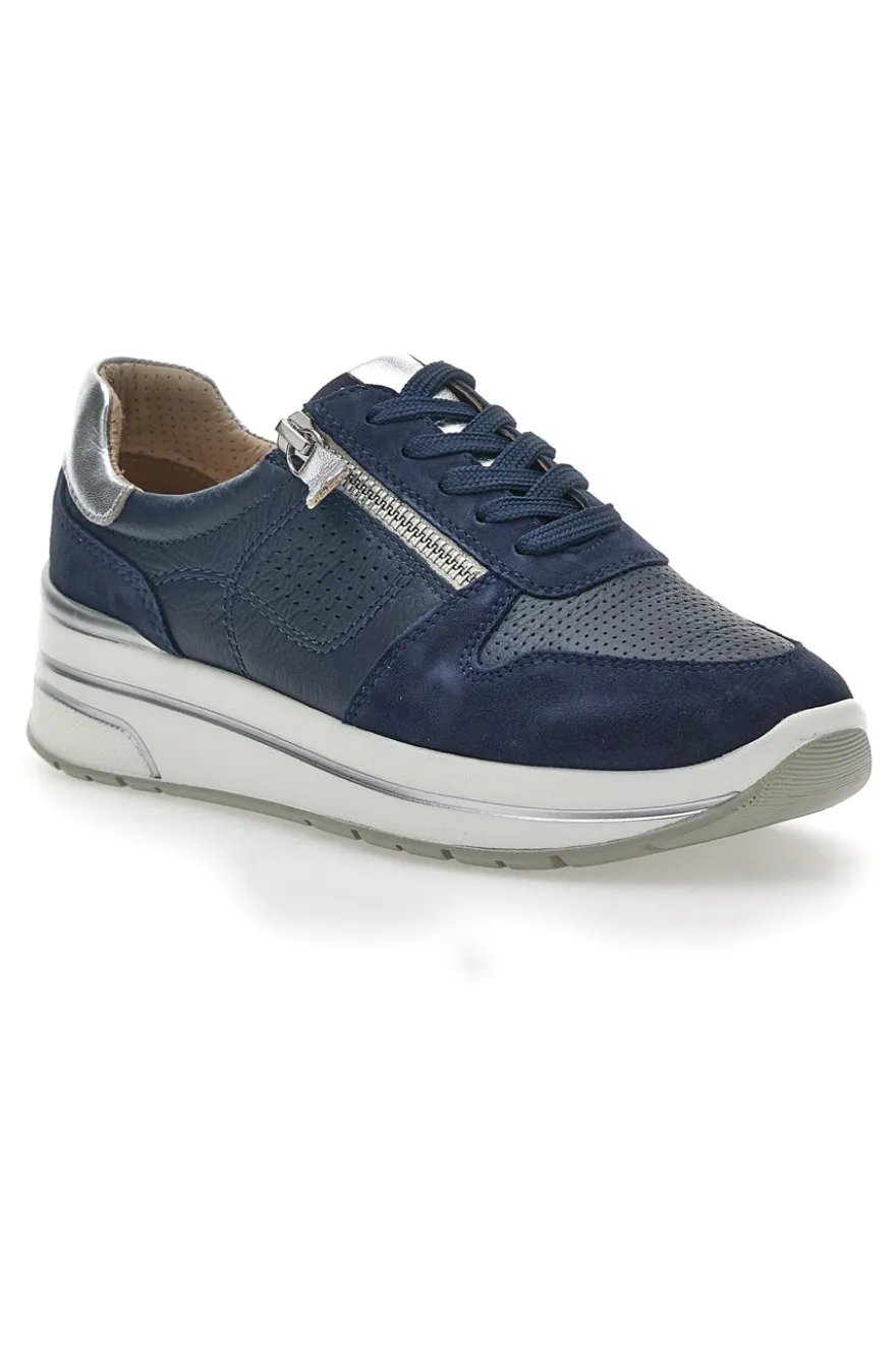 Scarpe Stringate Blu Con Platform Pittarello Active 2302