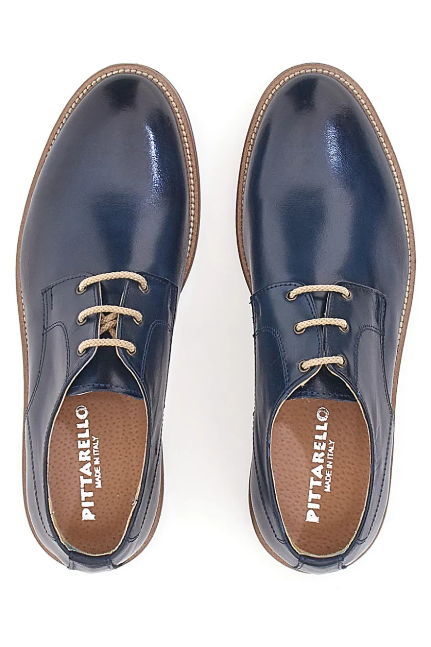 Scarpe Stringate Blu Con Lacci a Contrasto Pittarello 8025