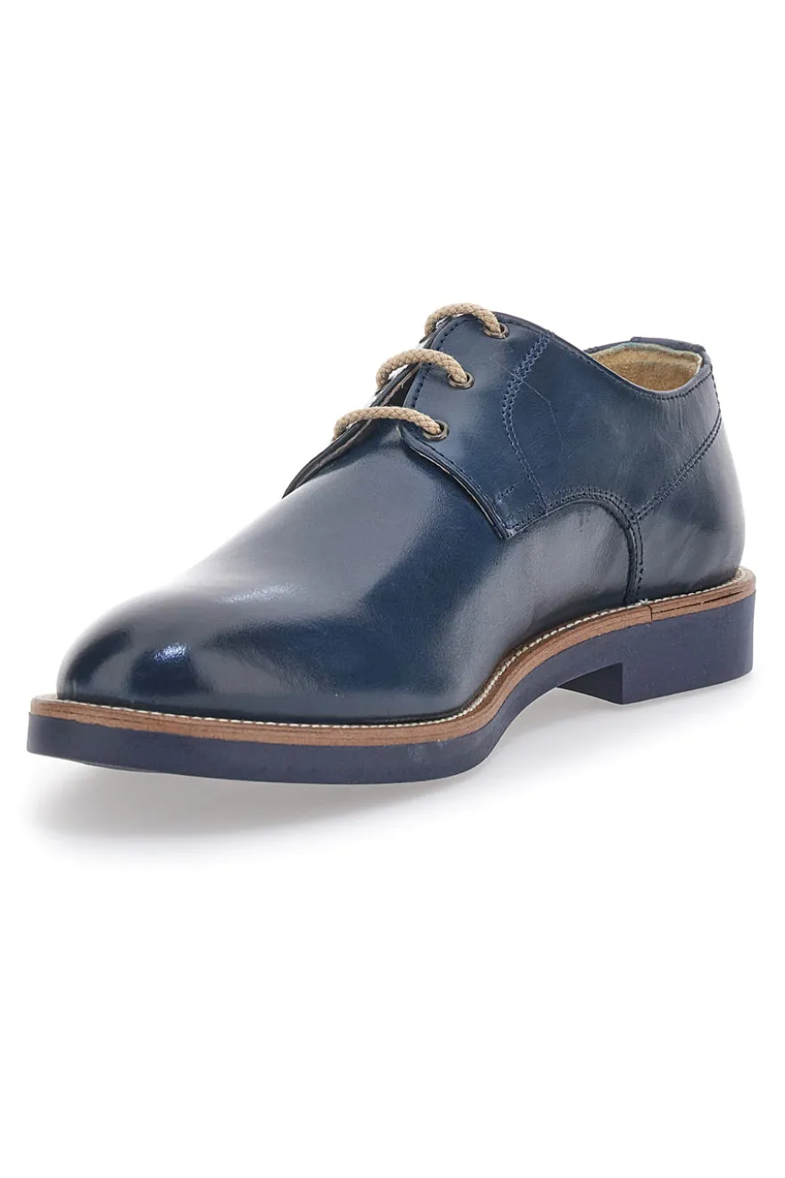 Scarpe Stringate Blu Con Lacci a Contrasto Pittarello 8025