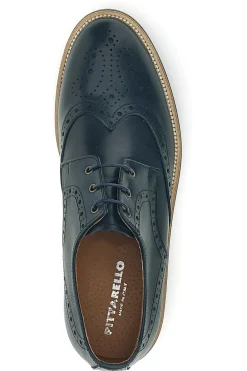 Scarpe stringate blu in pelle Pittarello 8023