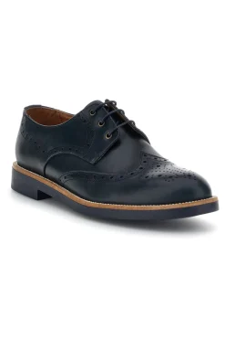 Scarpe stringate blu in pelle Pittarello 8023