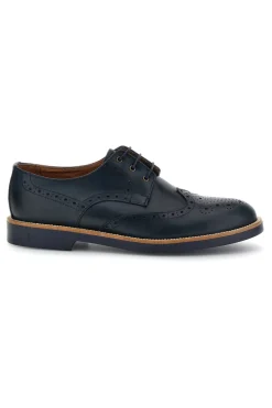 Scarpe stringate blu in pelle Pittarello 8023