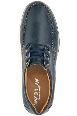 Scarpe Stringate Blu in Pelle Made in Italy Max Dillan 01
