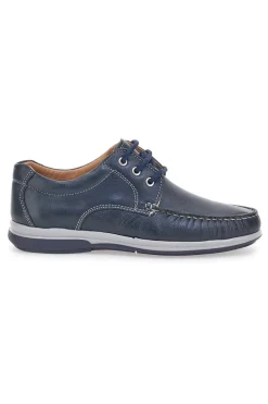 Scarpe Stringate Blu in Pelle Made in Italy Max Dillan 01
