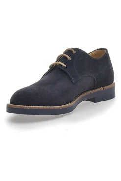 Scarpe Stringate Blu In Pelle Scamosciata Pittarello 8025