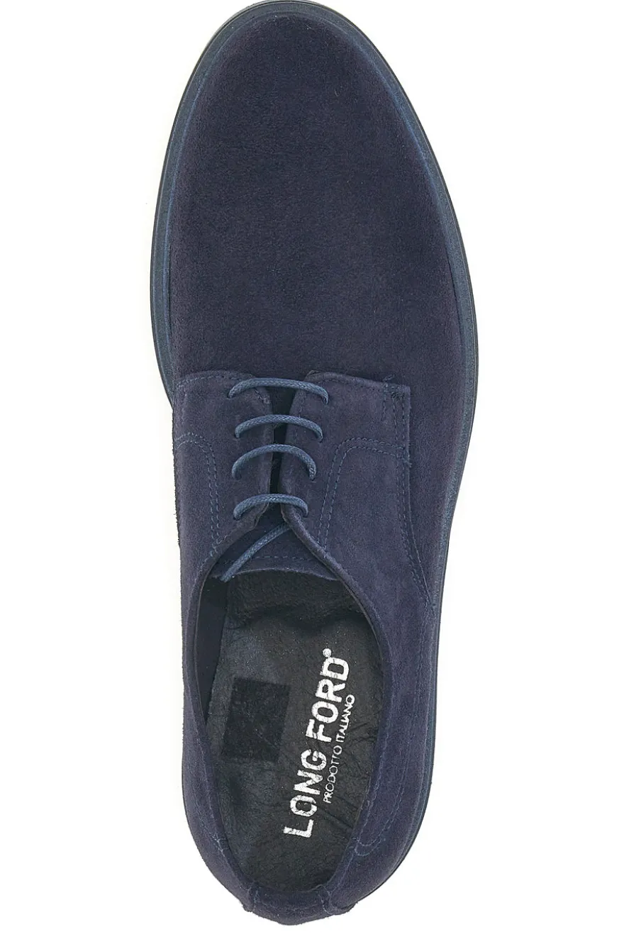 Scarpe Stringate Blu In Pelle Longford 606