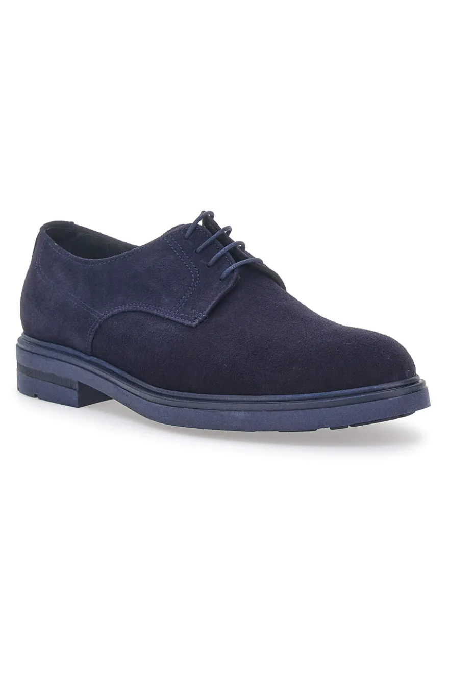Scarpe Stringate Blu In Pelle Longford 606