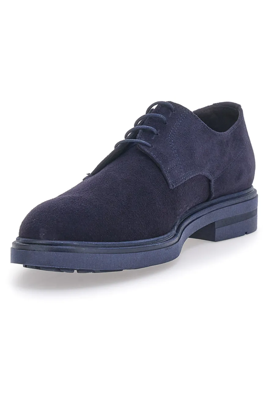 Scarpe Stringate Blu In Pelle Longford 606