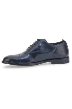 Scarpe Stringate Blu In Vera Pelle Pittarello Class 601