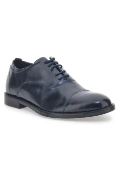 Scarpe Stringate Blu In Vera Pelle Pittarello Class 601
