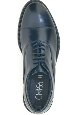 Scarpe Stringate Blu In Vera Pelle Pittarello Class 601