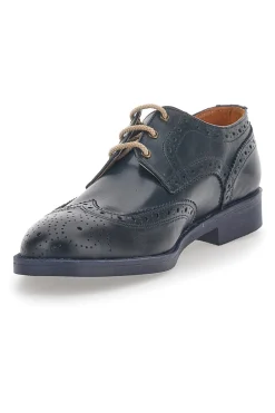 Scarpe Stringate Blu In Vera Pelle Made In Italy Pittarello 0723