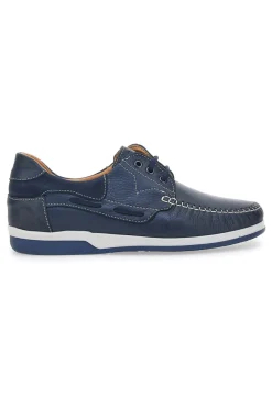 Scarpe Stringate Blu In Vera Pelle Made In Italy Longford 3410