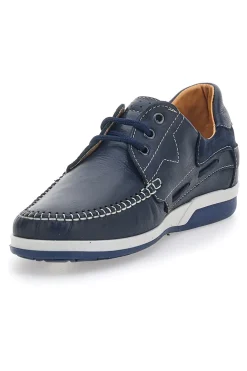 Scarpe Stringate Blu In Vera Pelle Made In Italy Longford 3410
