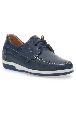 Scarpe Stringate Blu In Vera Pelle Made In Italy Longford 3410