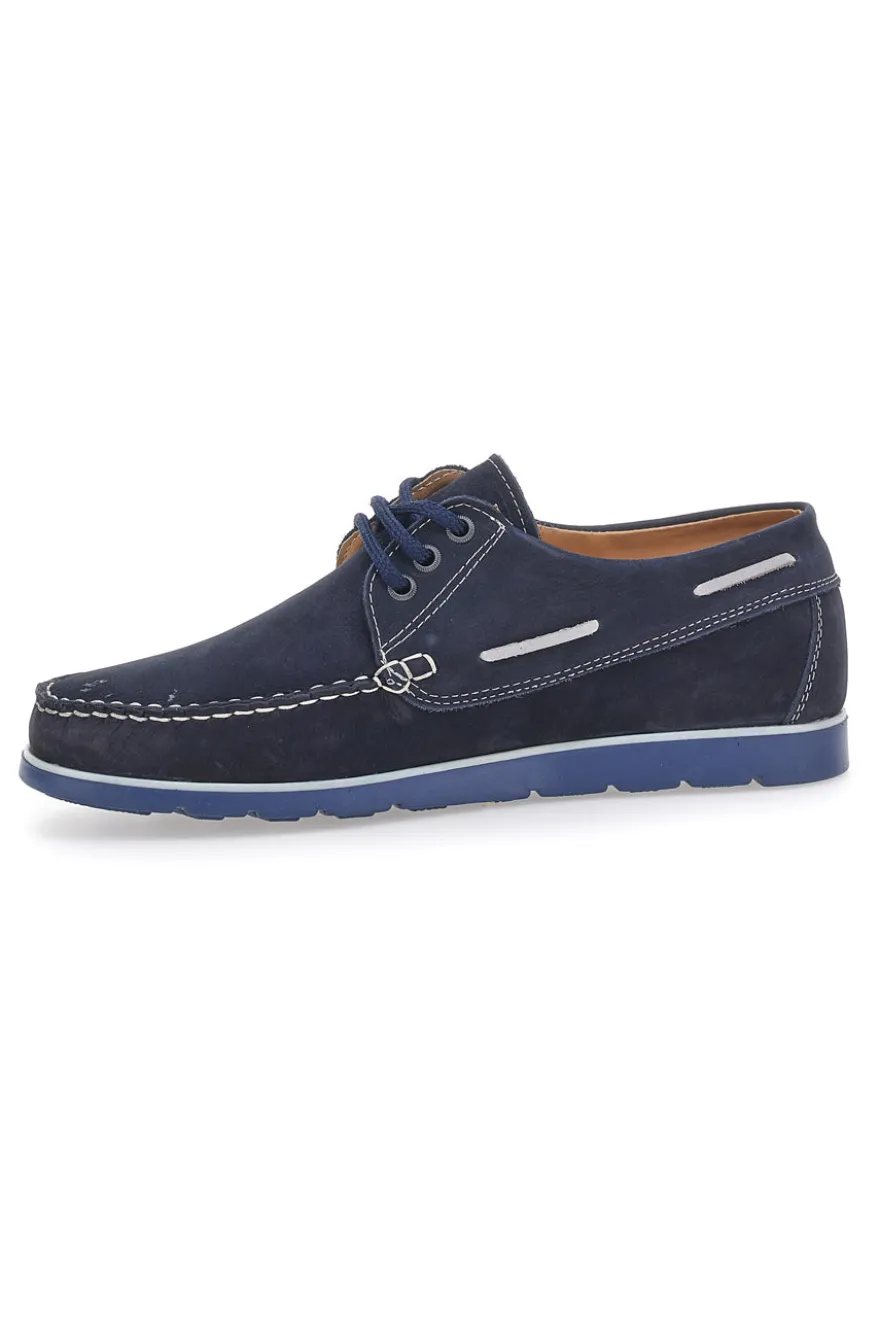 Scarpe Stringate Blu In Vera Pelle Made in Italy Jerpoint 09