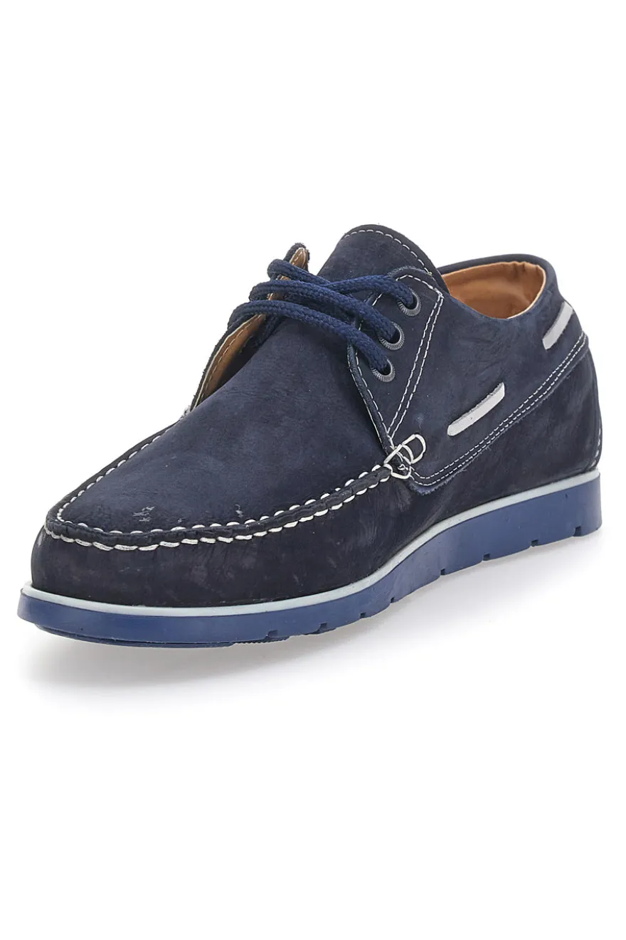 Scarpe Stringate Blu In Vera Pelle Made in Italy Jerpoint 09