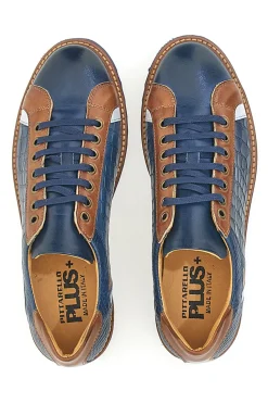 Scarpe Stringate Blu In Vera Pelle Made in Italy Pittarello Plus PT325