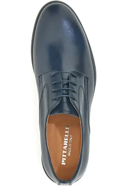 Scarpe Stringate Blu In Vera Pelle Made In Italy Pittarello 7720