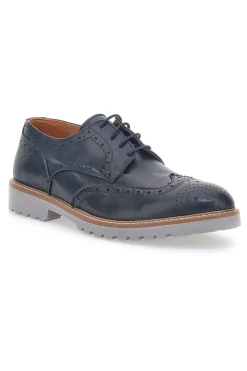 Scarpe Stringate Blu Vera Pelle Longford 596