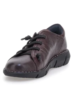 Scarpe stringate bordeaux in pelle con suola comfort Pittarello Tierra 11613