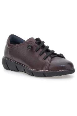 Scarpe stringate bordeaux in pelle con suola comfort Pittarello Tierra 11613