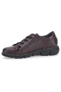 Scarpe stringate bordeaux in pelle con suola comfort Pittarello Tierra 11613