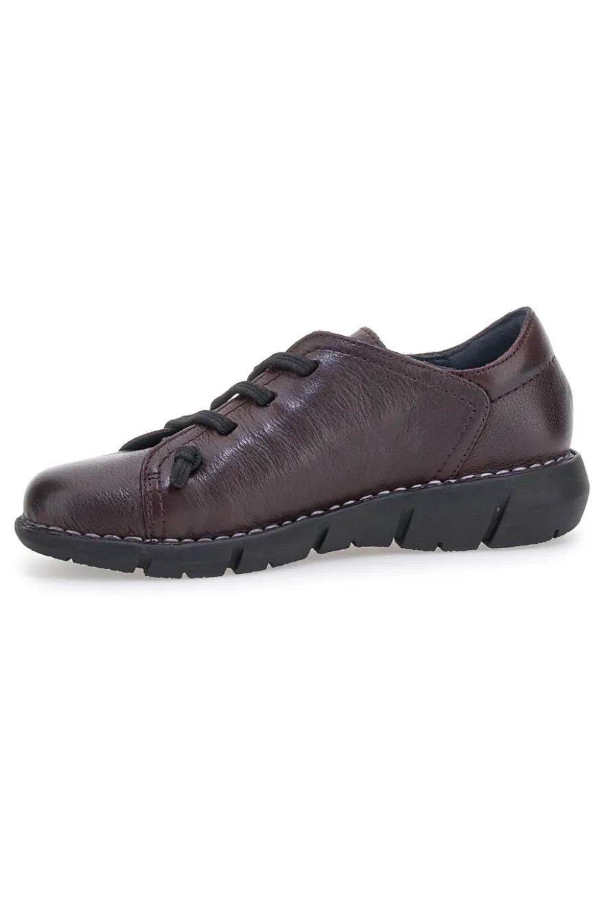 Scarpe stringate bordeaux in pelle con suola comfort Pittarello Tierra 11613