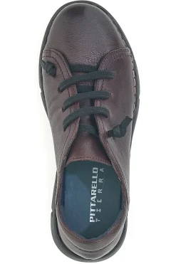 Scarpe stringate bordeaux in pelle con suola comfort Pittarello Tierra 11613