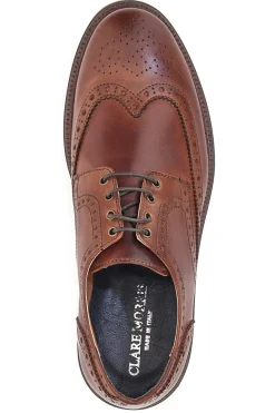 Scarpe Stringate Claremorris 224 Marroni Vera Pelle