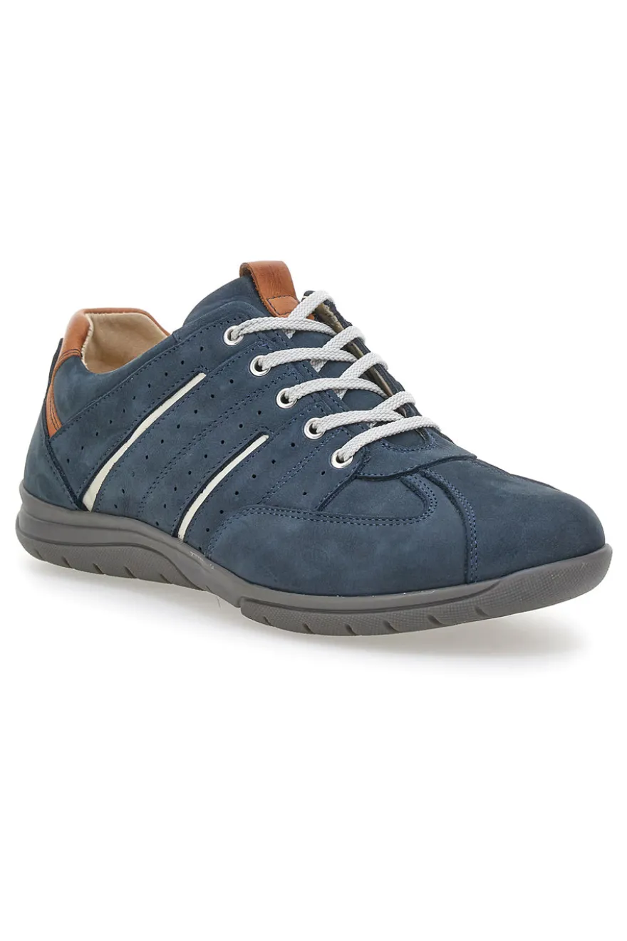 Scarpe Stringate Con Tomaia in Pelle Blu e dettagli Bianchi PITTARELLO ECO 27002