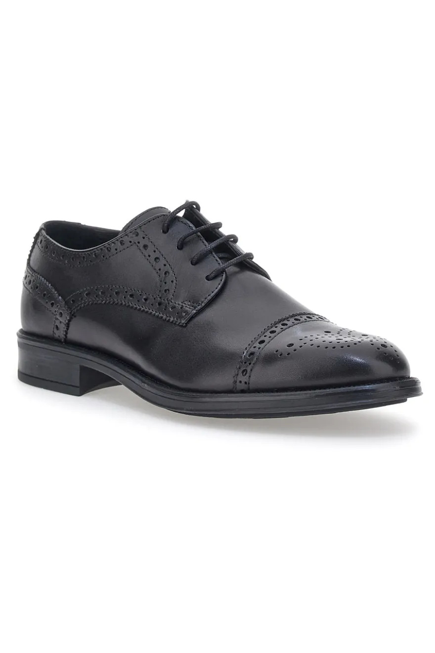 Scarpe Stringate Eleganti Andrea Bruni 11707 Nere