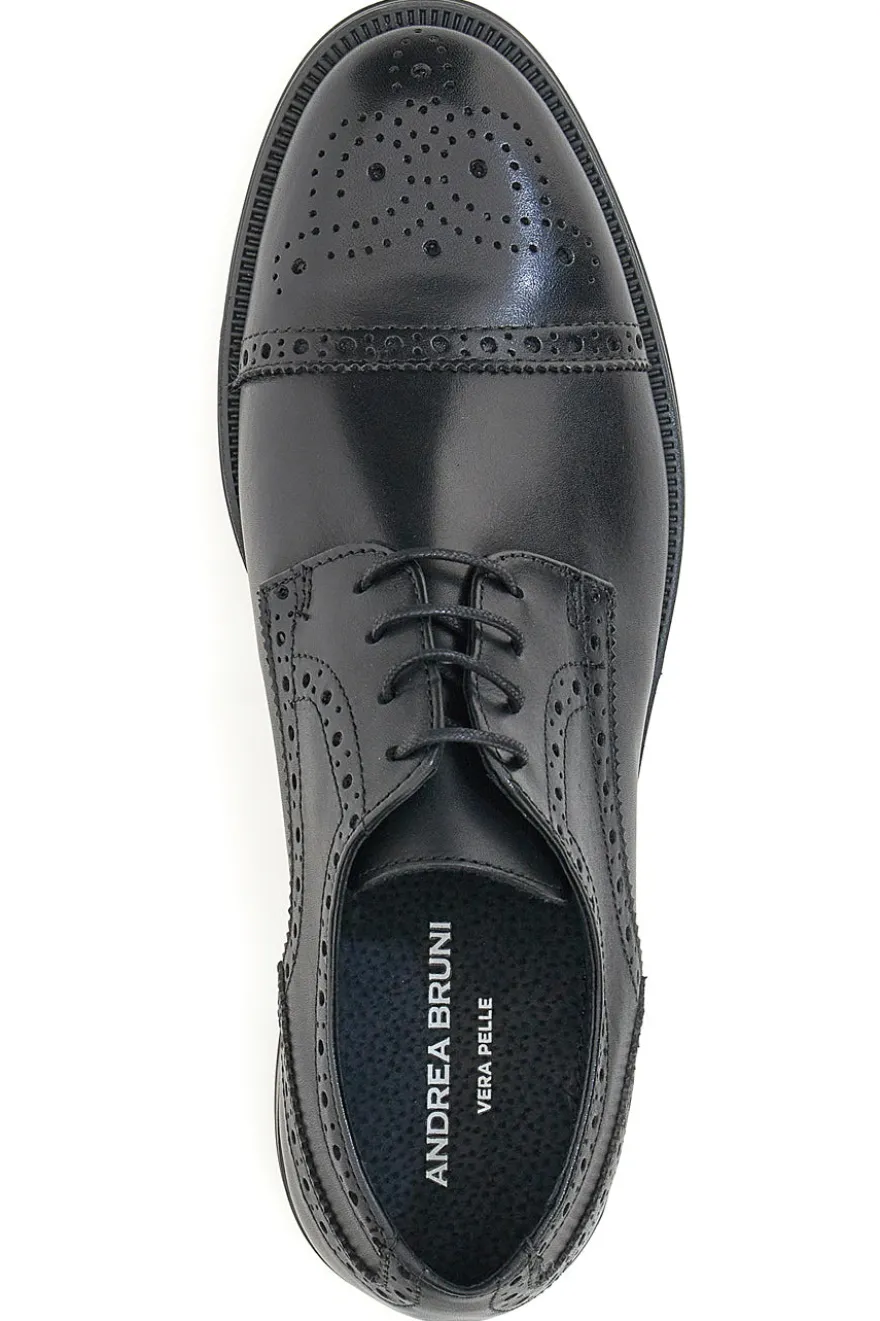 Scarpe Stringate Eleganti Andrea Bruni 11707 Nere