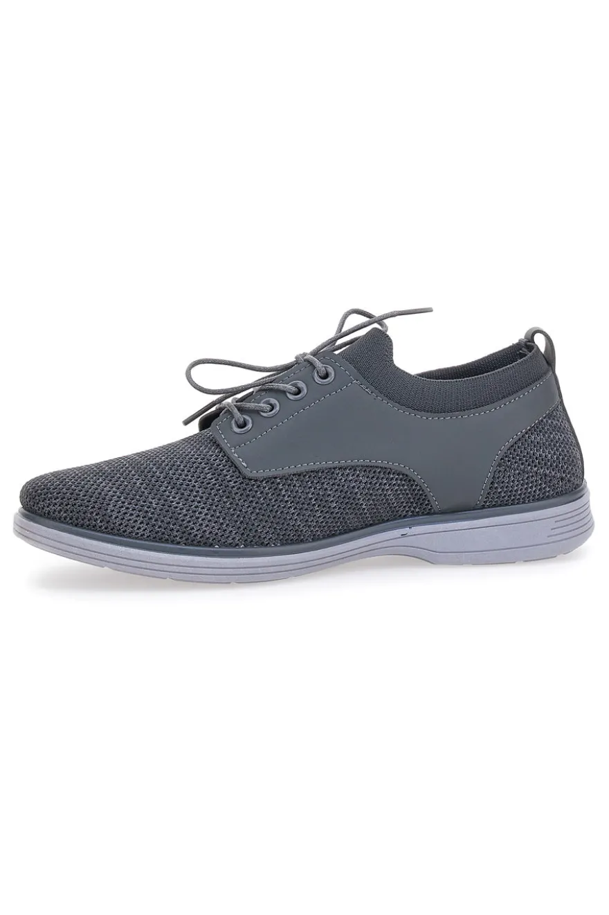 Scarpe Stringate Grigie Con Tomaia Mesh Johes Land 411215