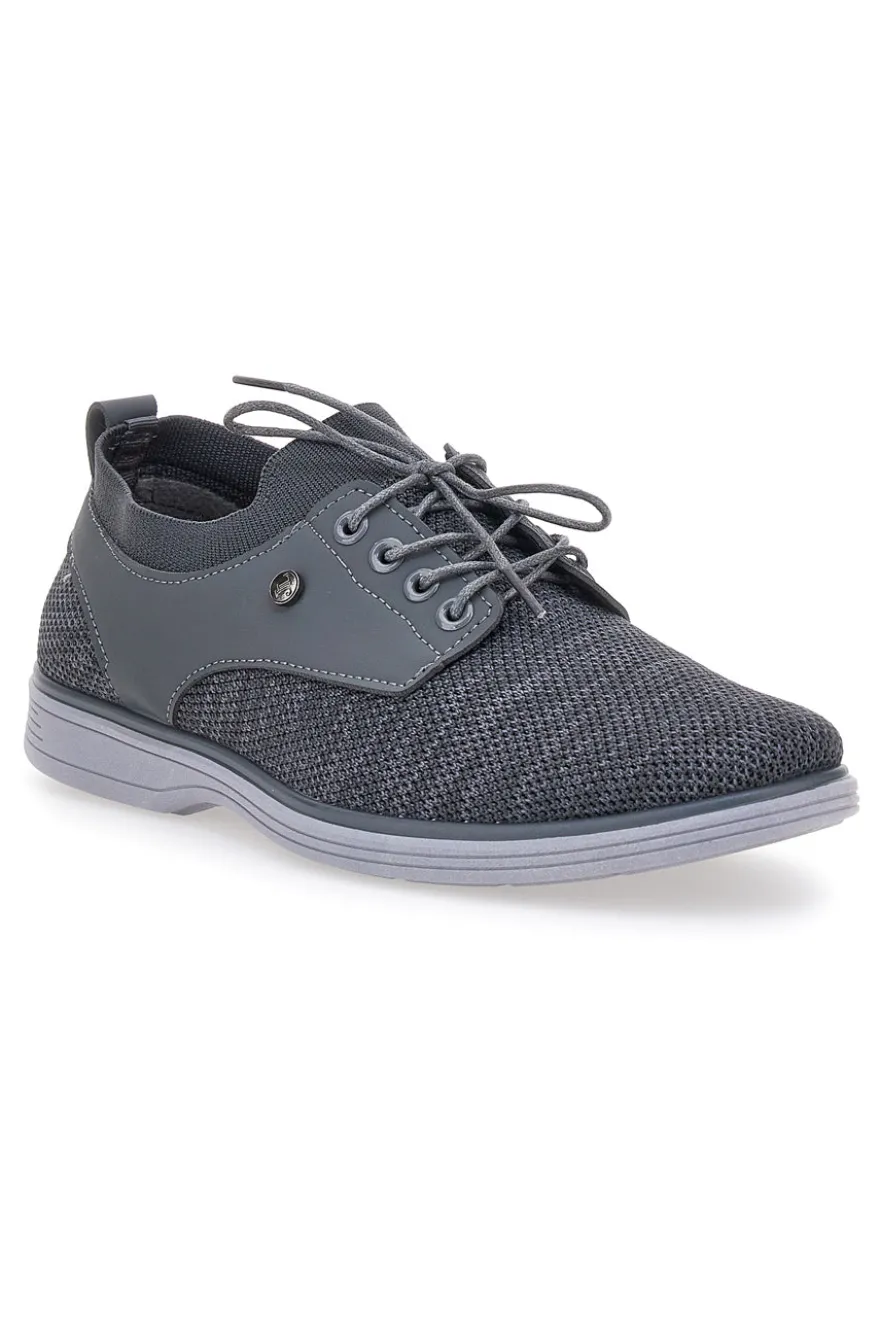 Scarpe Stringate Grigie Con Tomaia Mesh Johes Land 411215