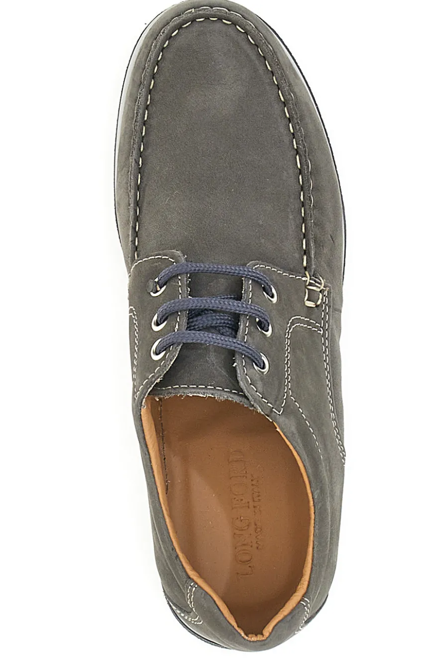 Scarpe Stringate Grigio In Vera Pelle Made In Italy Longford 1591