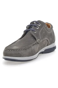 Scarpe Stringate Grigio In Vera Pelle Made In Italy Longford 1591
