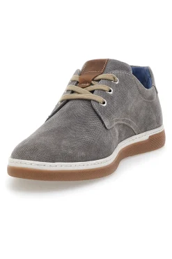 Scarpe Stringate Grigio Militare con Tomaia Traforata in Pelle PITTARELLO ECO 200012